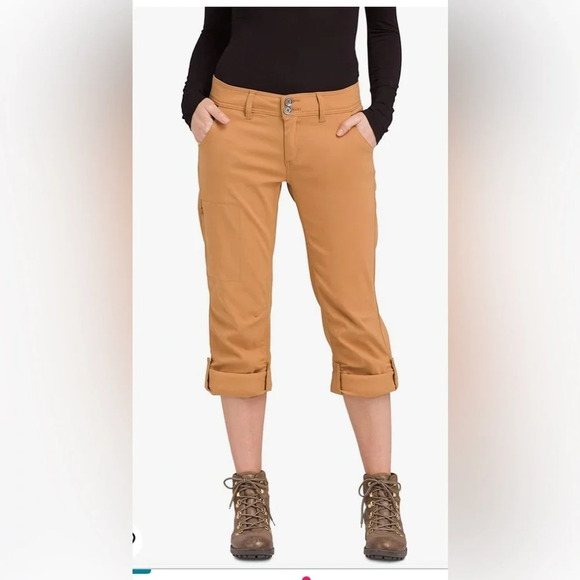 PrAna Halle Wm’s Straight Stretch Pant Hiking Travel Pant Roll up to Cap… - Picture 3 of 11